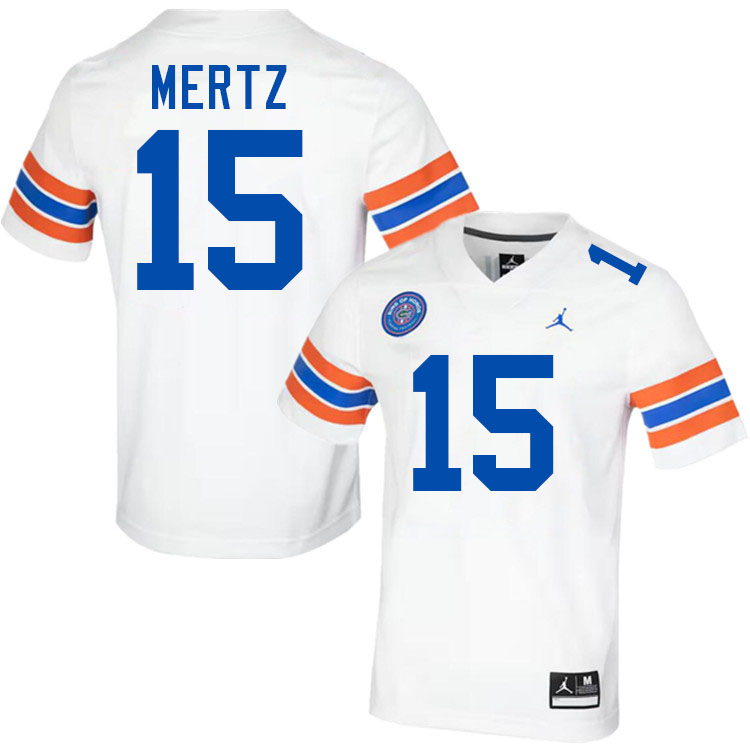 Graham Mertz Florida Jersey,Florida Gators #15 Graham Mertz Jersey Youth Uniforms-Throwback White